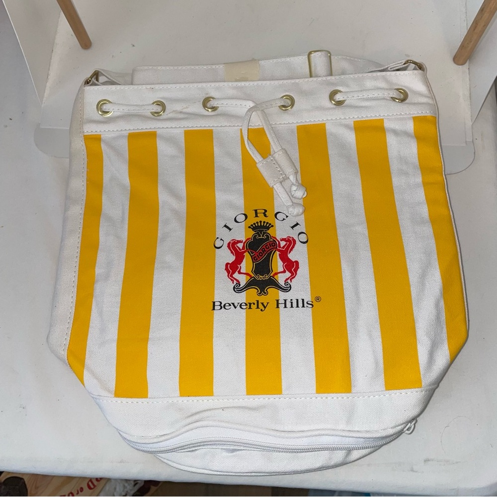 Vintage Giorgio Beverly Hills Drawstring Bucket Bag & 2 Sample Giorgio Products